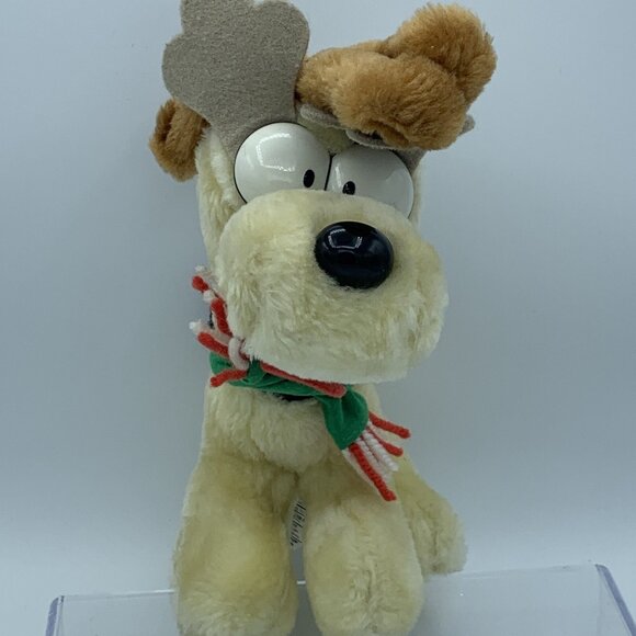 Garfield on a Sled Plush Stuffed Animal w/ Tags Reindeer Odie Dakin 9" Winter - Picture 7 of 10